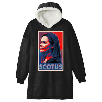 Vintage SCOTUS Amy Coney Barrett Poster Hooded Wearable Blanket