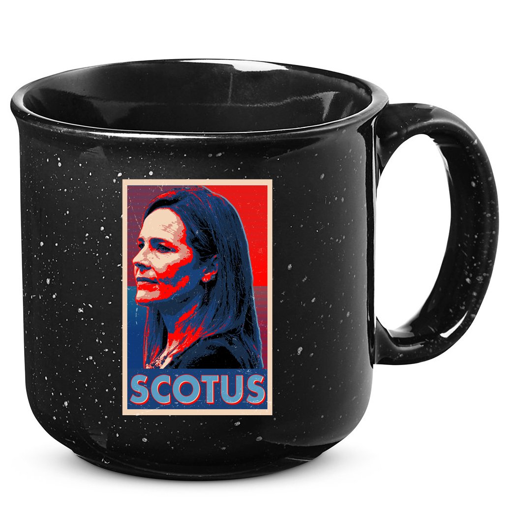 Vintage SCOTUS Amy Coney Barrett Poster 15oz Campfire Ceramic Mug