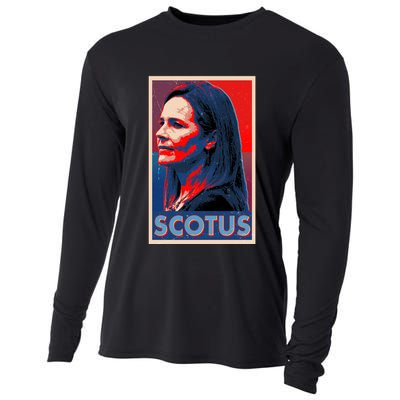 Vintage SCOTUS Amy Coney Barrett Poster Cooling Performance Long Sleeve Crew