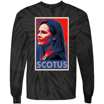 Vintage SCOTUS Amy Coney Barrett Poster Tie-Dye Long Sleeve Shirt