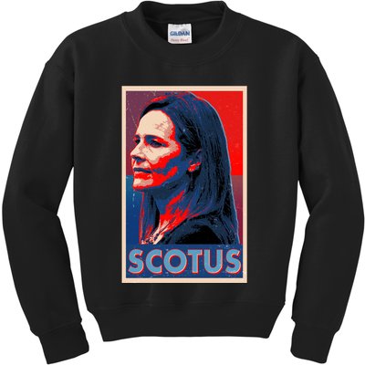 Vintage SCOTUS Amy Coney Barrett Poster Kids Sweatshirt