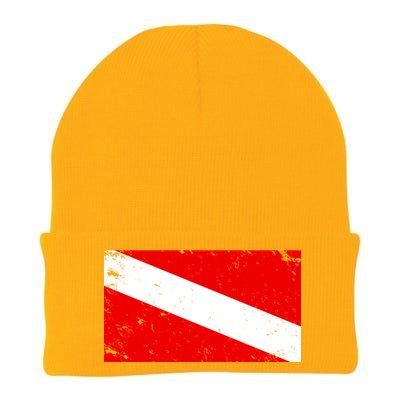 Vintage Scuba Diver Flag  Knit Cap Winter Beanie