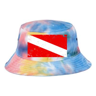 Vintage Scuba Diver Flag  Tie Dye Newport Bucket Hat