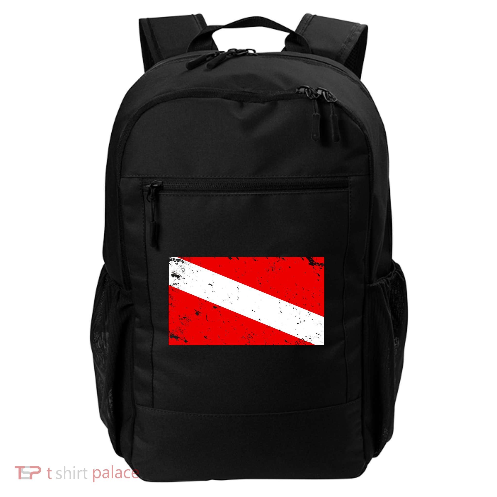 Vintage Scuba Diver Flag  Backpack