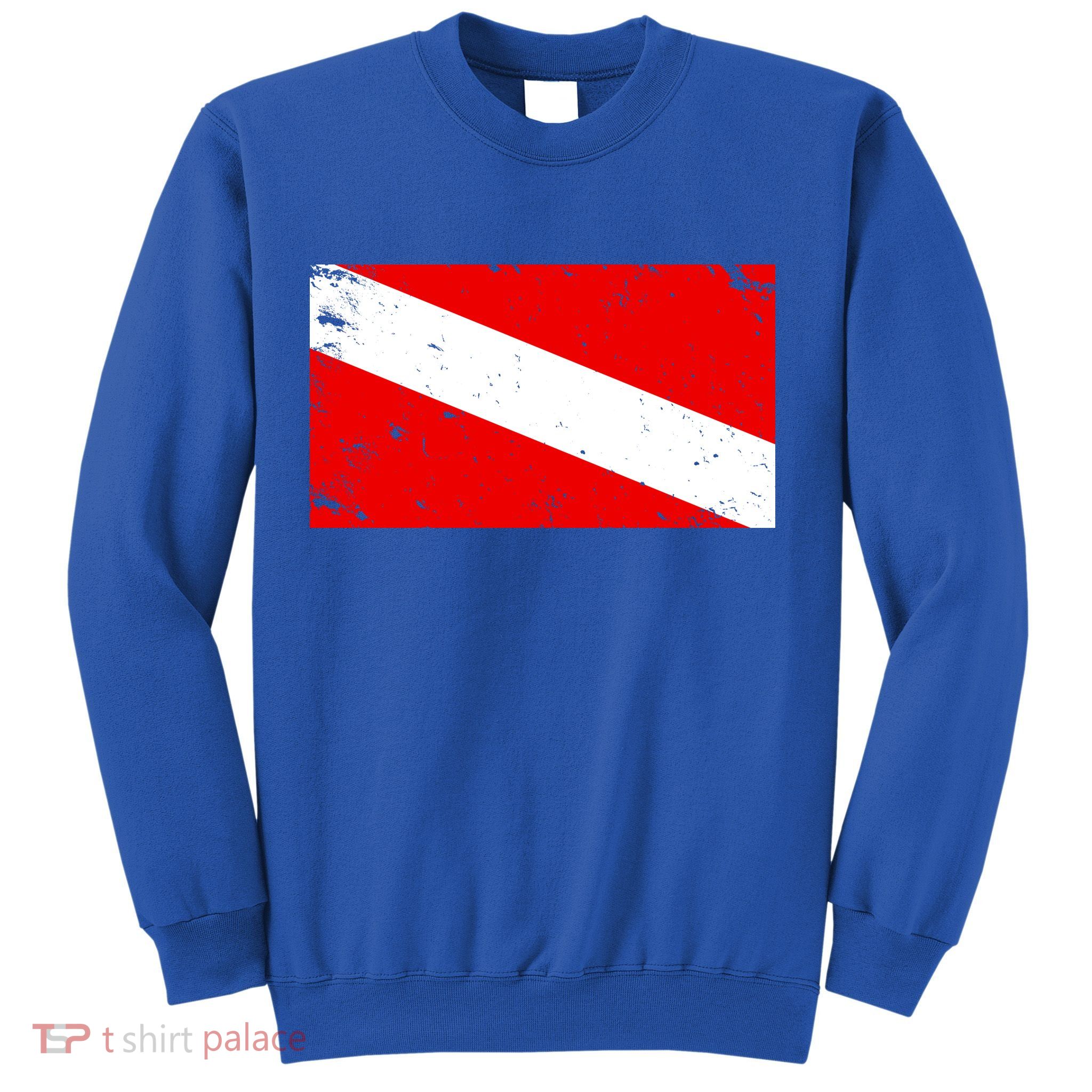 Vintage Scuba Diver Flag  Sweatshirt