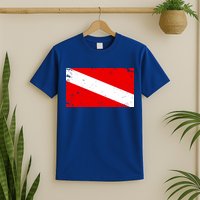 Vintage Scuba Diver Flag  T-Shirt