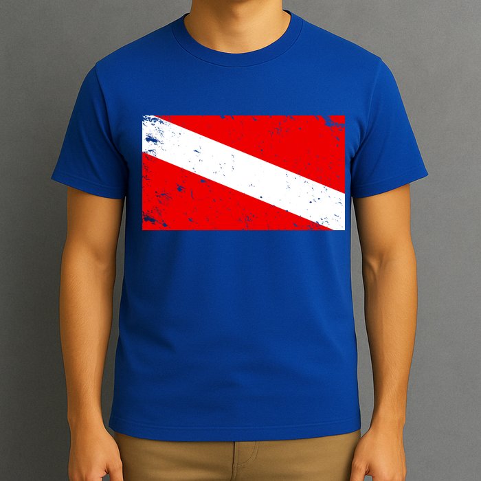Vintage Scuba Diver Flag  T-Shirt