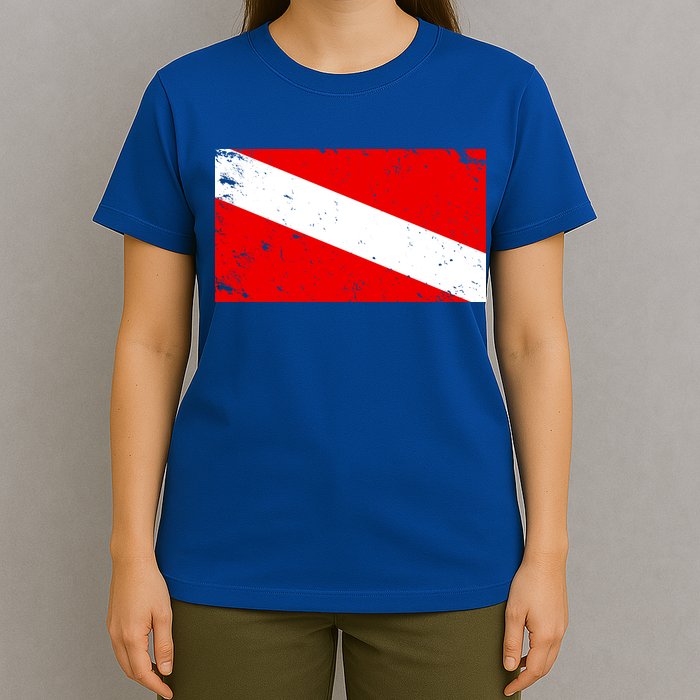 Vintage Scuba Diver Flag  T-Shirt