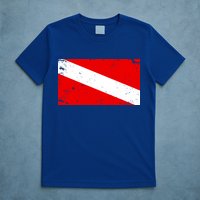 Vintage Scuba Diver Flag  T-Shirt