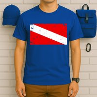 Vintage Scuba Diver Flag  T-Shirt