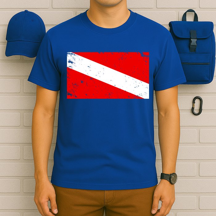 Vintage Scuba Diver Flag  T-Shirt