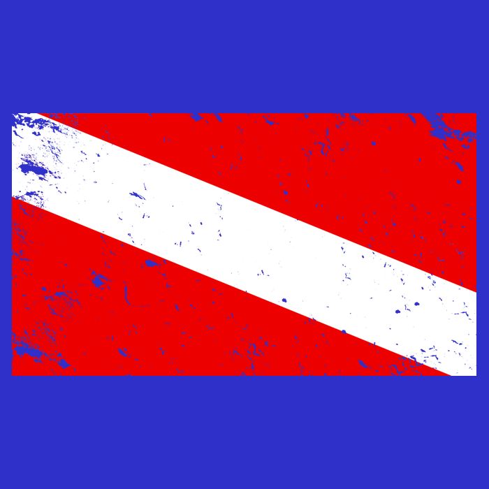 Vintage Scuba Diver Flag  T-Shirt
