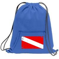 Vintage Scuba Diver Flag  Sweatshirt Cinch Pack Bag