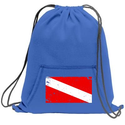 Vintage Scuba Diver Flag  Sweatshirt Cinch Pack Bag