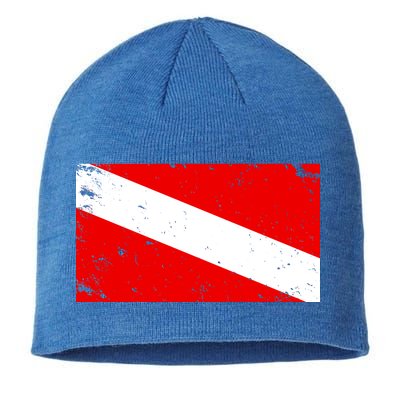 Vintage Scuba Diver Flag  Sustainable Beanie