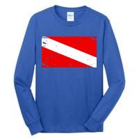 Vintage Scuba Diver Flag  Tall Long Sleeve T-Shirt