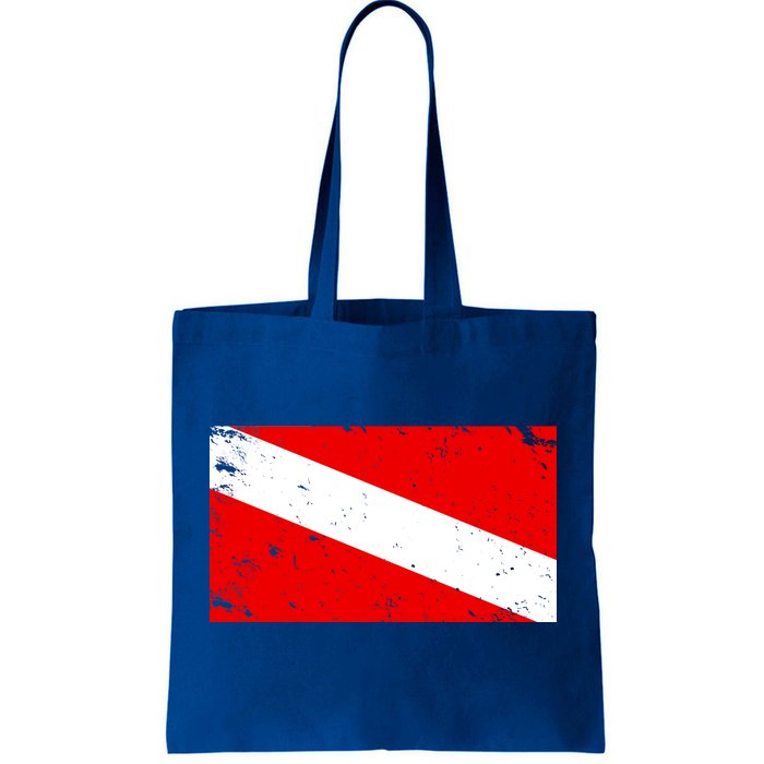 Vintage Scuba Diver Flag  Tote Bag