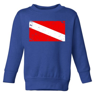 Vintage Scuba Diver Flag  Toddler Sweatshirt