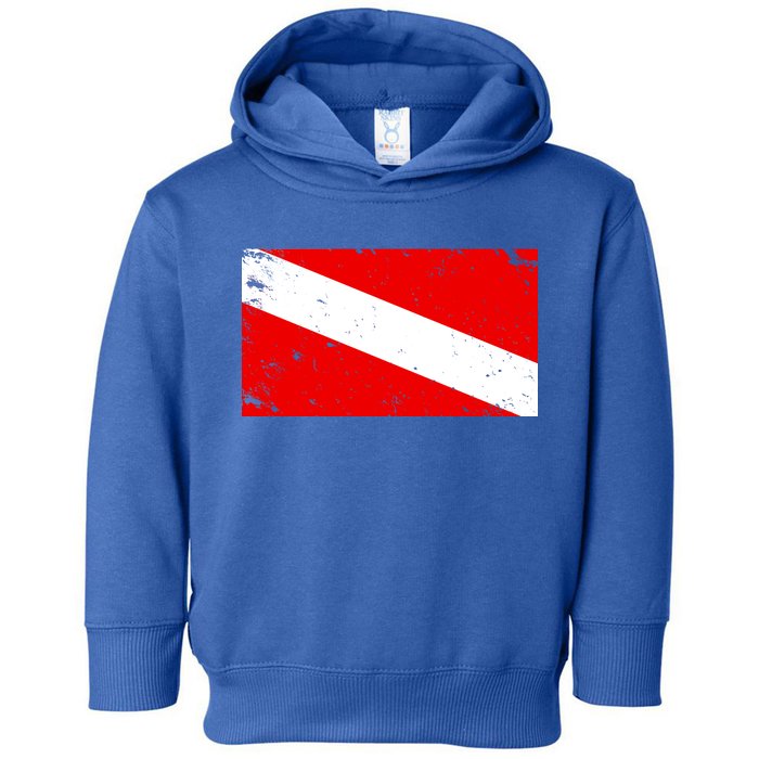 Vintage Scuba Diver Flag  Toddler Hoodie