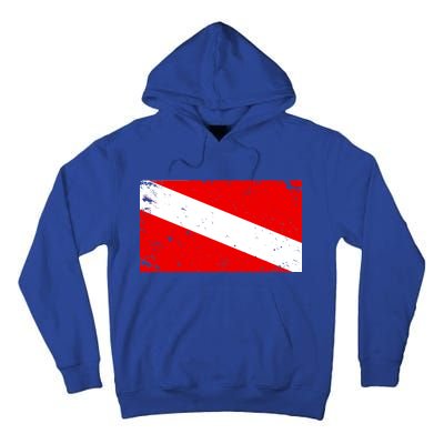 Vintage Scuba Diver Flag  Tall Hoodie