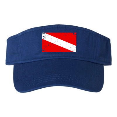 Vintage Scuba Diver Flag  Valucap Bio-Washed Visor