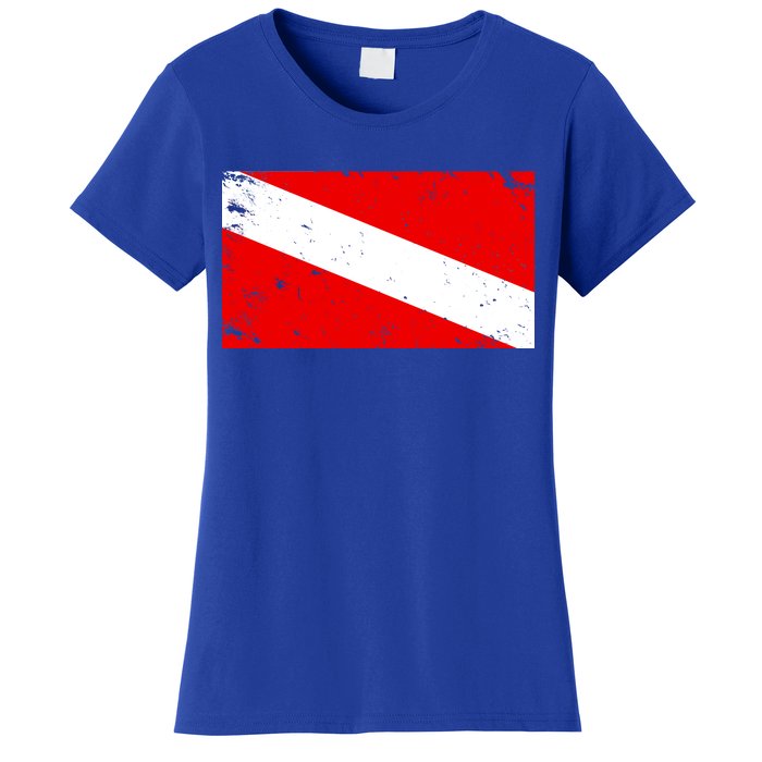 Vintage Scuba Diver Flag  Women's T-Shirt