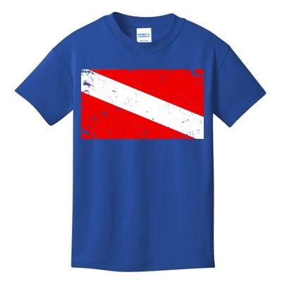 Vintage Scuba Diver Flag  Kids T-Shirt