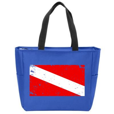 Vintage Scuba Diver Flag  Zip Tote Bag