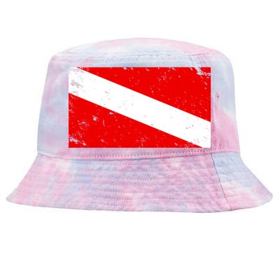 Vintage Scuba Diver Flag  Tie-Dyed Bucket Hat