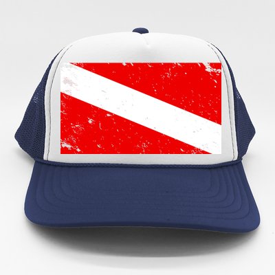 Vintage Scuba Diver Flag  Trucker Hat