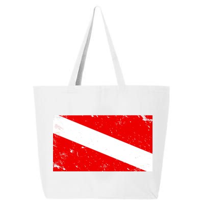 Vintage Scuba Diver Flag  25L Jumbo Tote