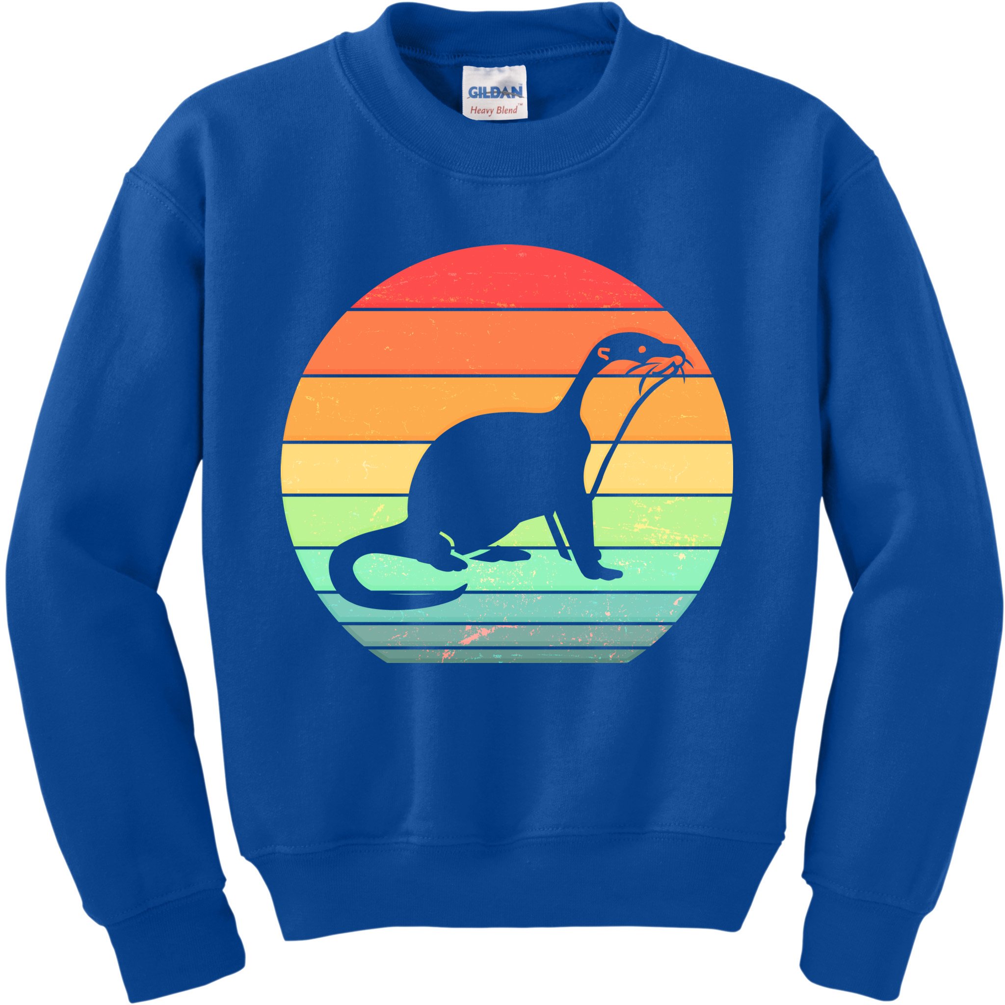 Vintage Sea Otter  Kids Sweatshirt