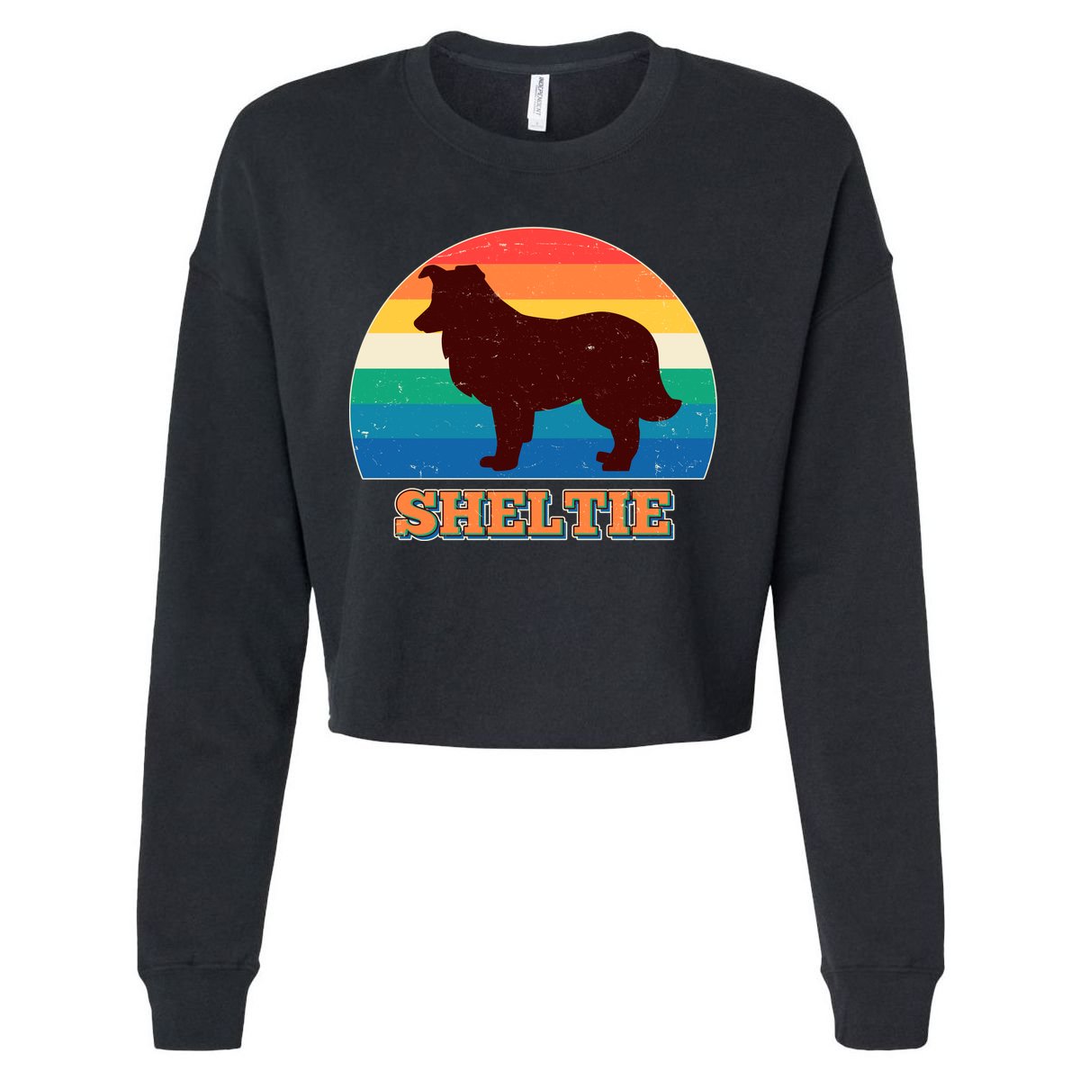 Vintage Sheltie Cropped Pullover Crew