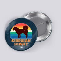 Vintage Siberian Husky Button