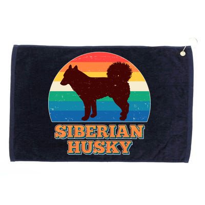 Vintage Siberian Husky Grommeted Golf Towel