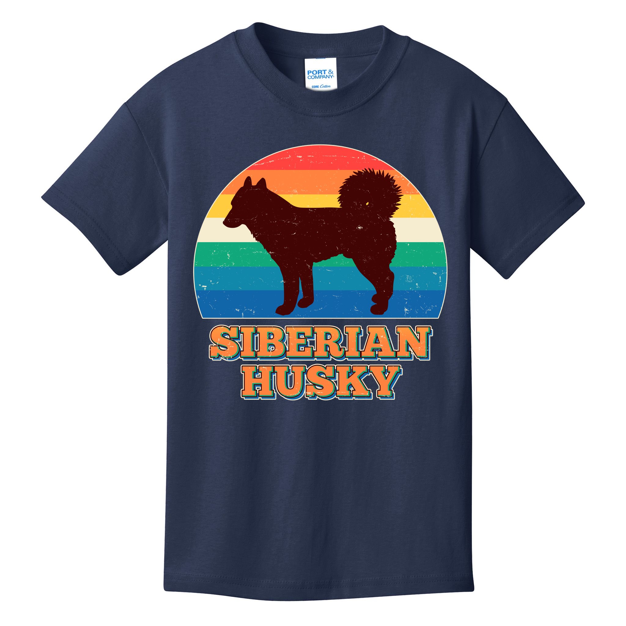 Vintage Siberian Husky Kids T-Shirt