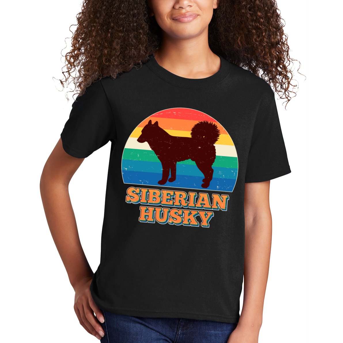 Vintage Siberian Husky Kids T-Shirt