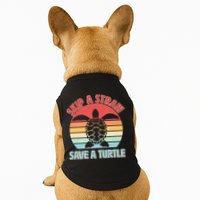 Vintage Skip A Straw Save A Turtle Doggie Tank
