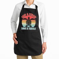 Vintage Skip A Straw Save A Turtle Apron
