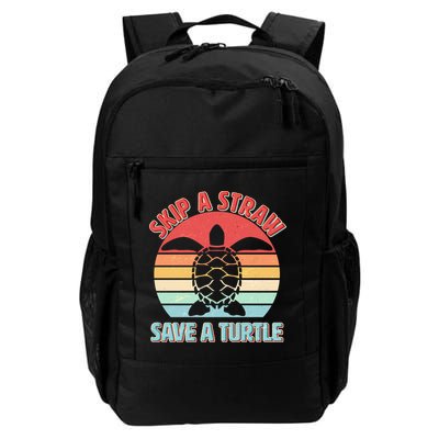 Vintage Skip A Straw Save A Turtle Backpack