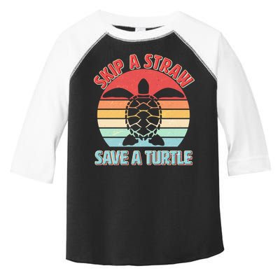 Vintage Skip A Straw Save A Turtle Toddler Fine Jersey T-Shirt