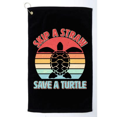 Vintage Skip A Straw Save A Turtle Platinum Collection Golf Towel