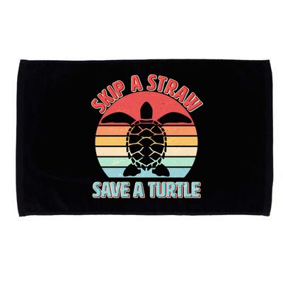 Vintage Skip A Straw Save A Turtle Microfiber Hand Towel