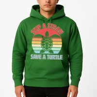 Vintage Skip A Straw Save A Turtle Hoodie