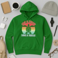 Vintage Skip A Straw Save A Turtle Hoodie