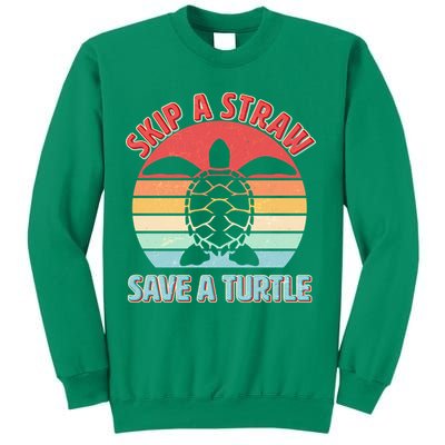 Vintage Skip A Straw Save A Turtle Sweatshirt
