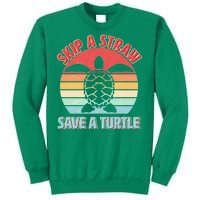 Vintage Skip A Straw Save A Turtle Sweatshirt