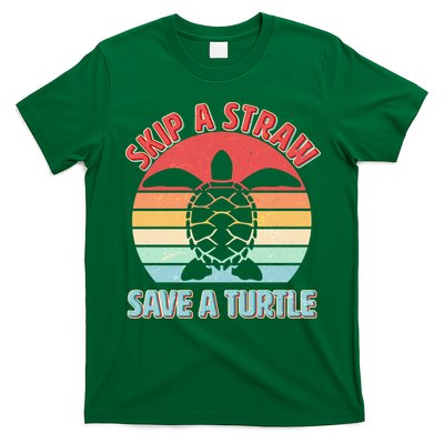 Vintage Skip A Straw Save A Turtle T-Shirt