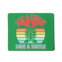 Vintage Skip A Straw Save A Turtle Mousepad