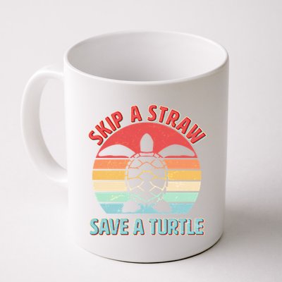 Vintage Skip A Straw Save A Turtle Coffee Mug